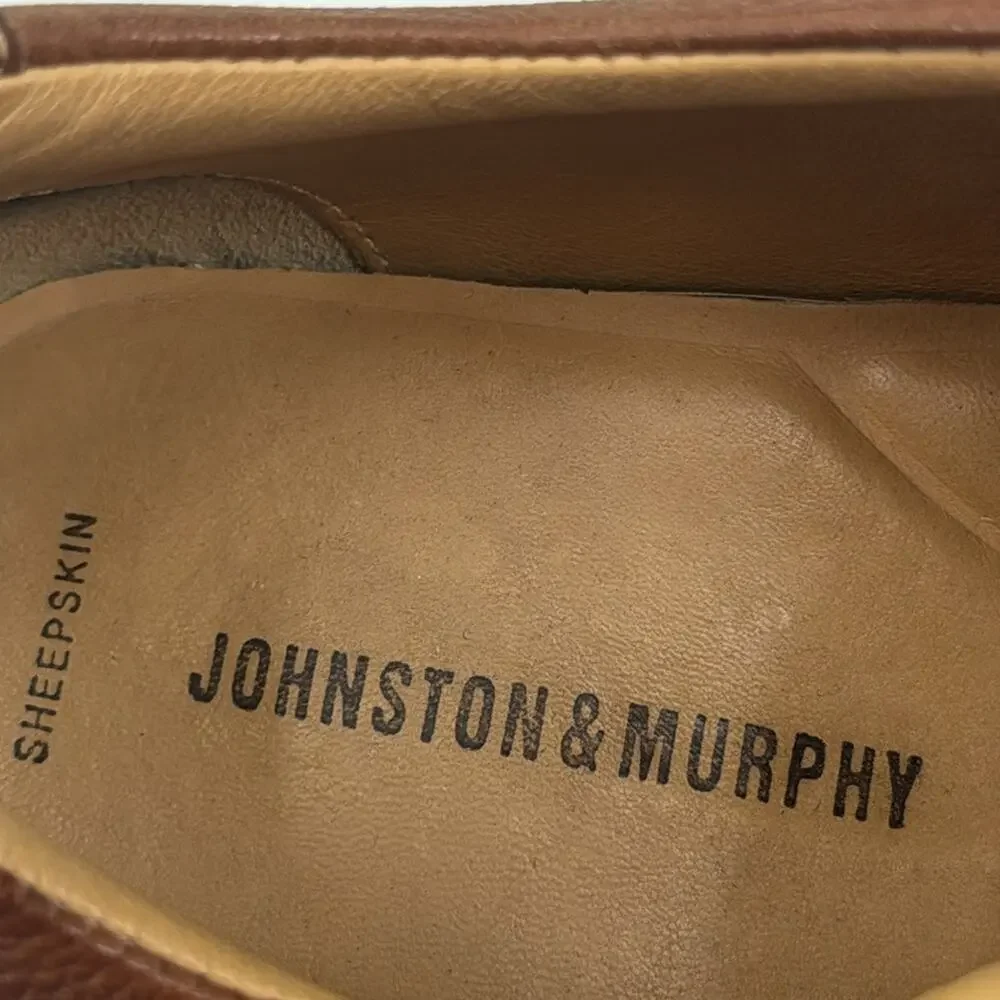 Johnston & Murphy Sheepskin leather lace up loafers